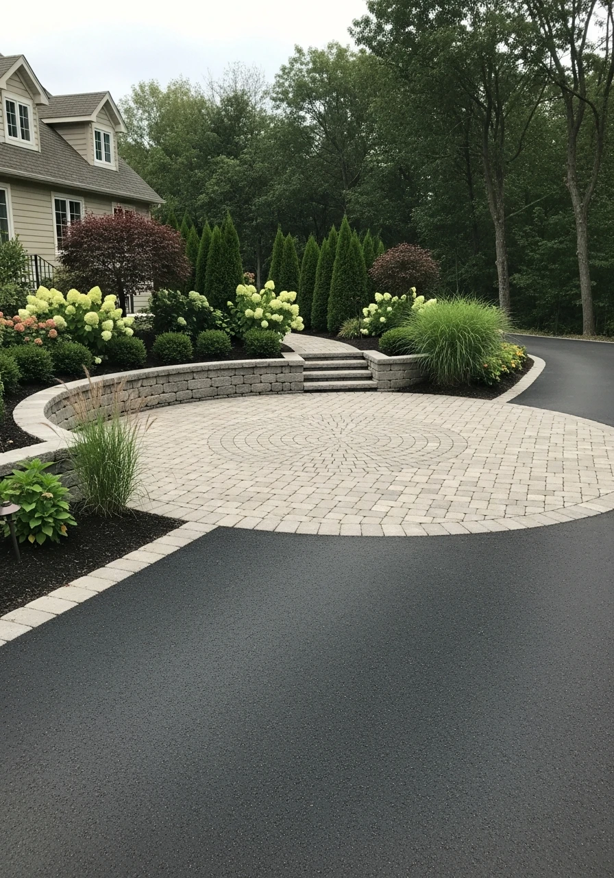 Driveway Turning Circle - 50 Driveway Landscaping Ideas That Make Your Home Look Expensive