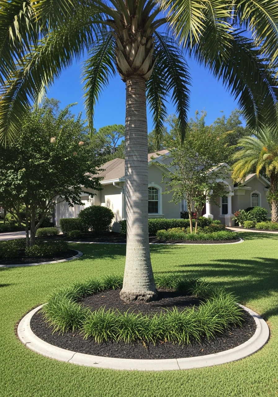 Tropical Palm Focal Points - 50 Genius Florida Landscaping Ideas That Look Expensive