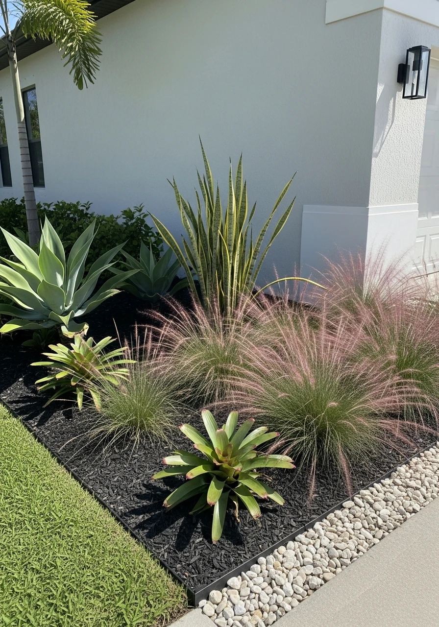 Modern Texture With Grasses - 50 Genius Florida Landscaping Ideas That Look Expensive