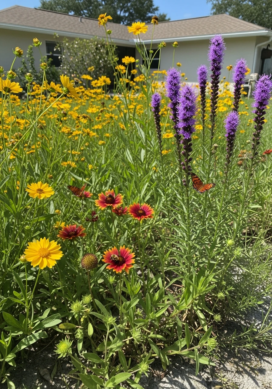 Native Wildflower Gardens - 50 Genius Florida Landscaping Ideas That Look Expensive