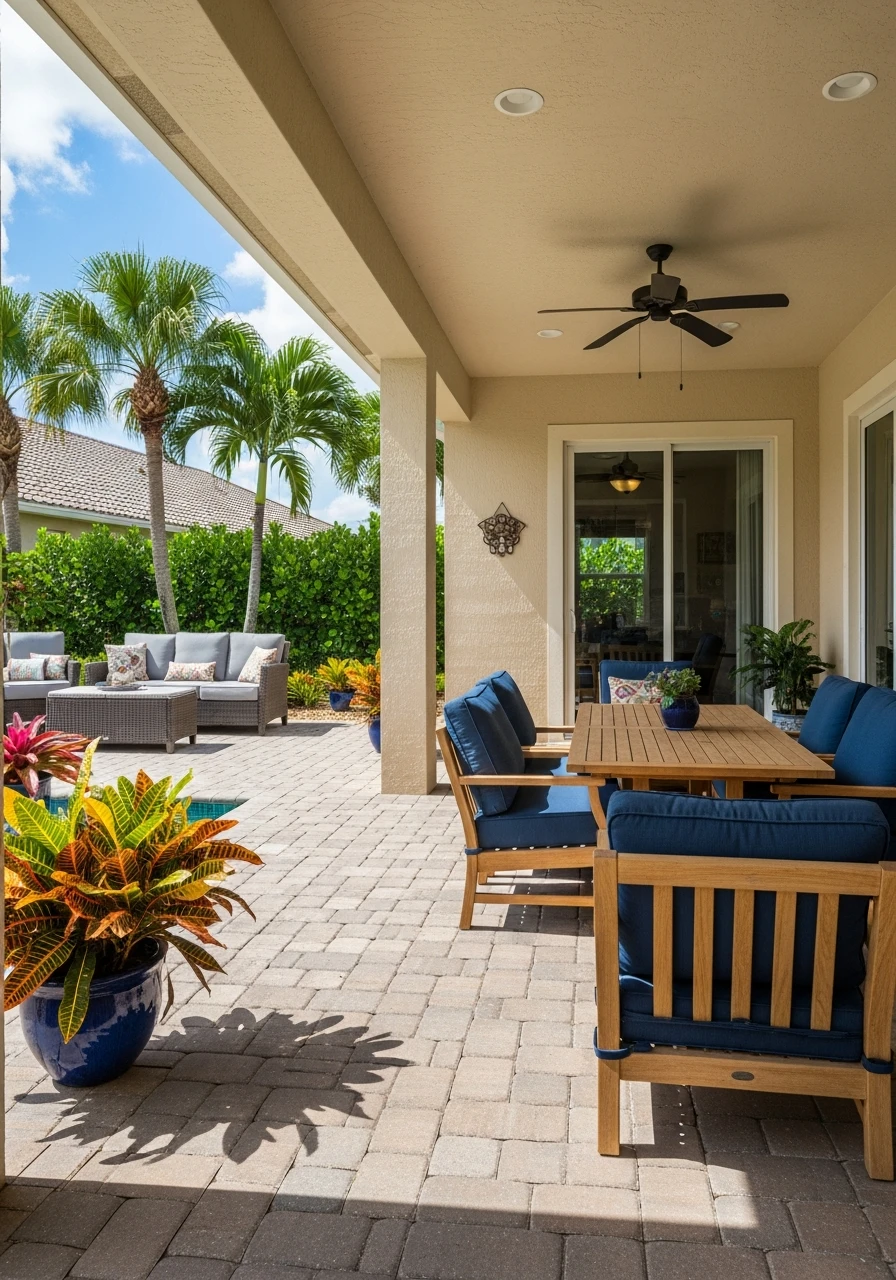 Outdoor Entertainment Patios - 50 Genius Florida Landscaping Ideas That Look Expensive