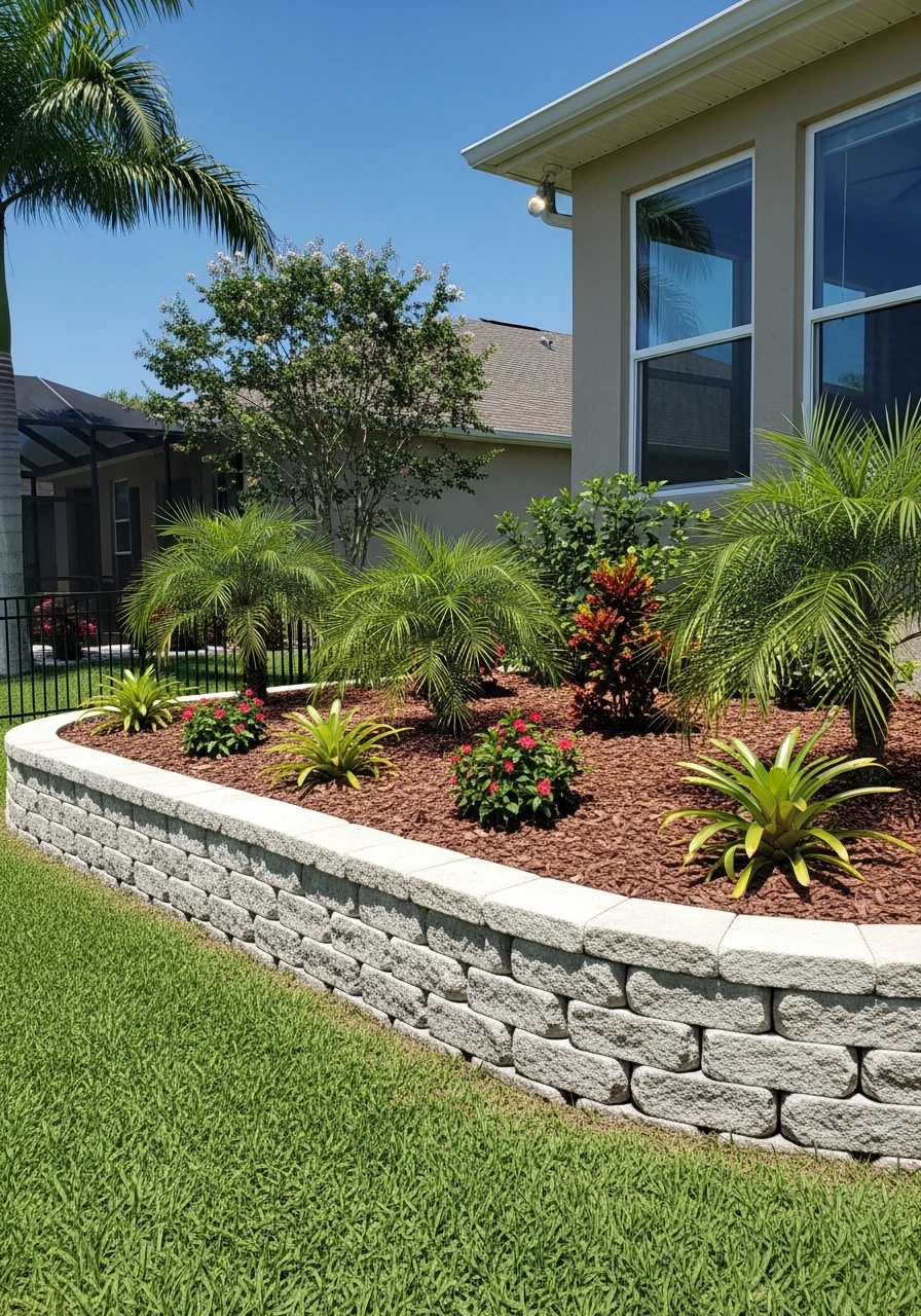 Low Retaining Walls - 50 Genius Florida Landscaping Ideas That Look Expensive