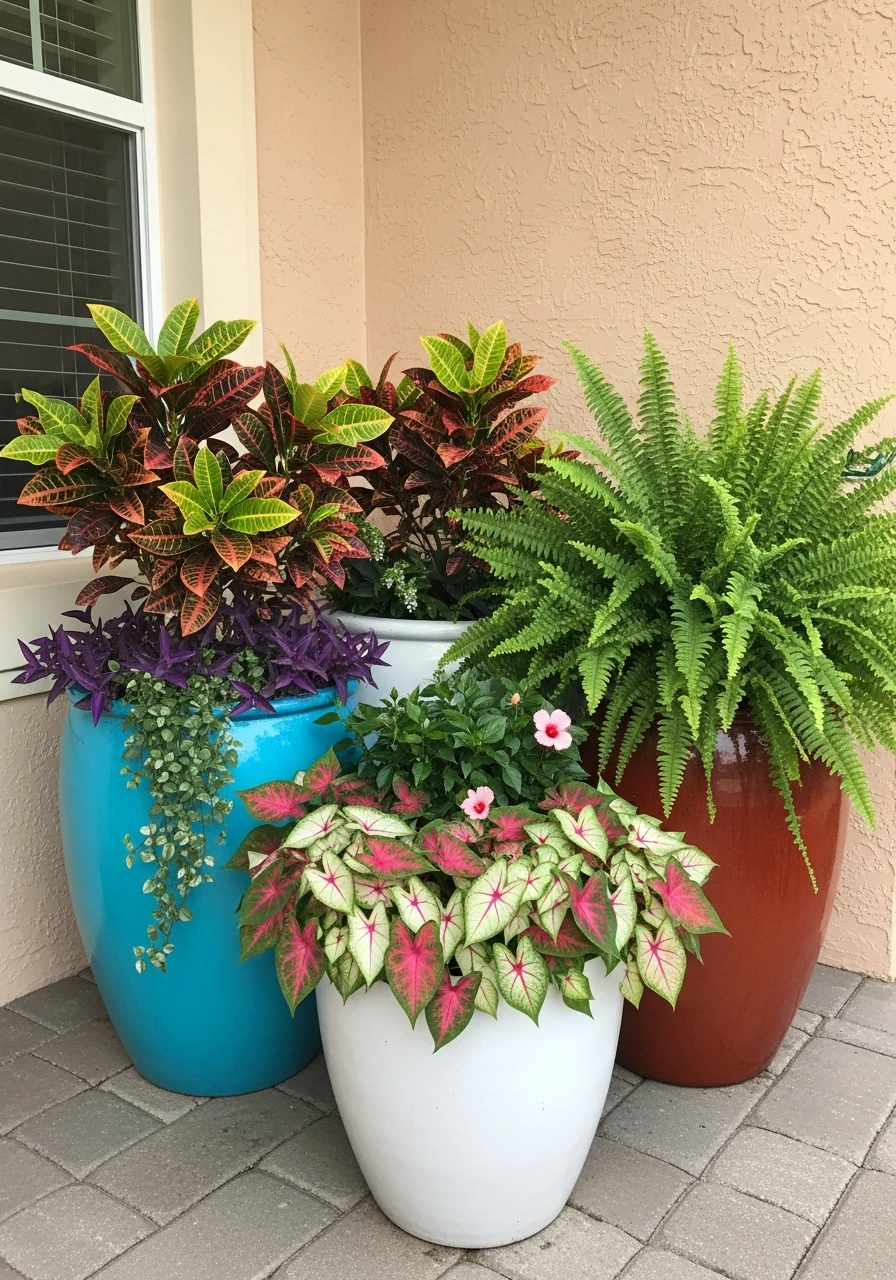 Container Garden Arrangements - 50 Genius Florida Landscaping Ideas That Look Expensive