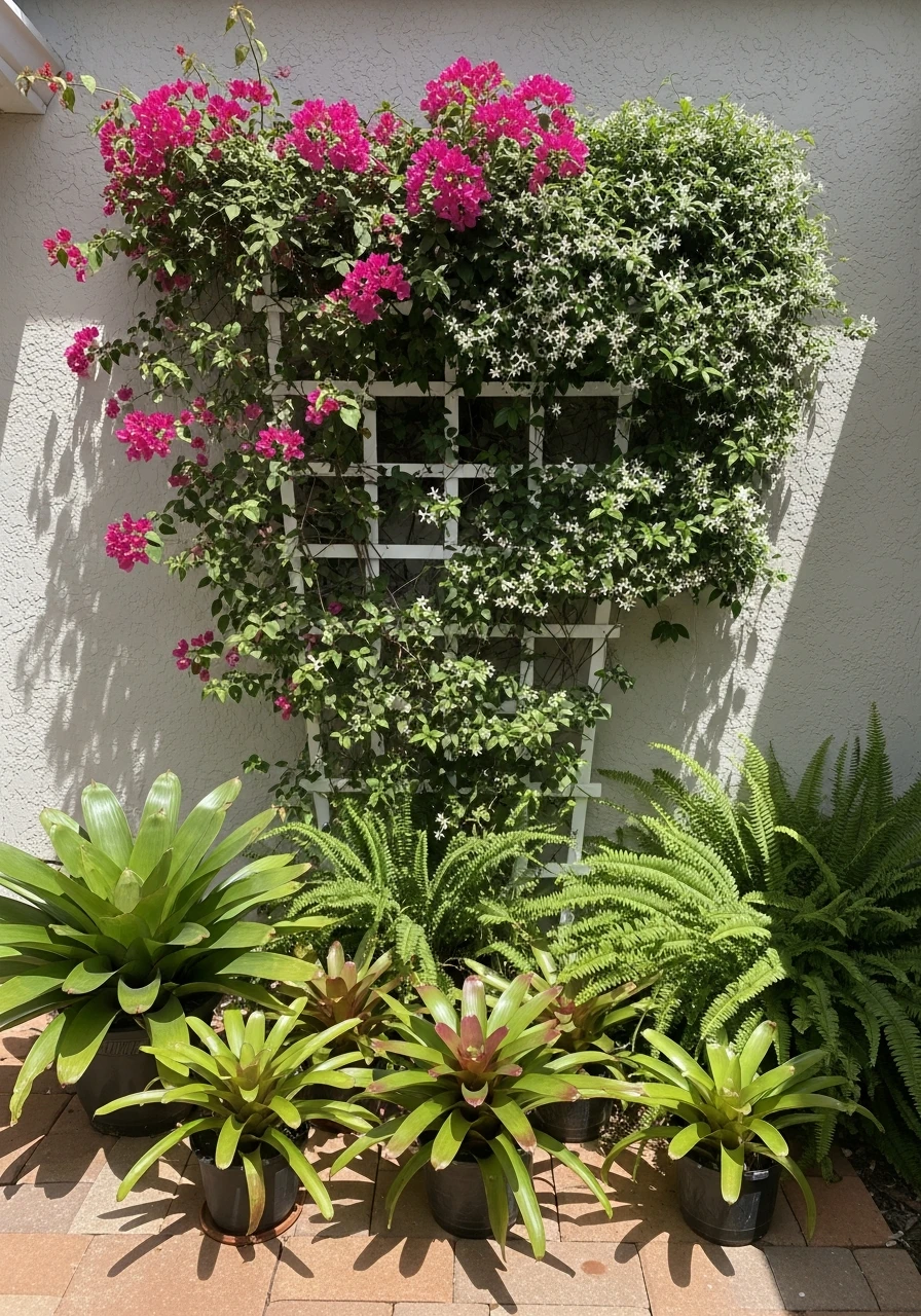 Vertical Garden Elements - 50 Genius Florida Landscaping Ideas That Look Expensive