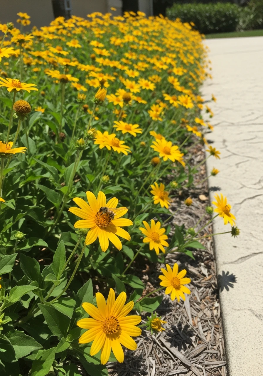Native Beach Sunflower Borders - 50 Genius Florida Landscaping Ideas That Look Expensive