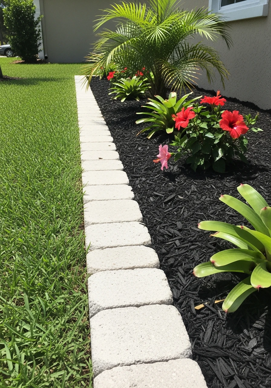 Defined Garden Bed Edging - 50 Genius Florida Landscaping Ideas That Look Expensive