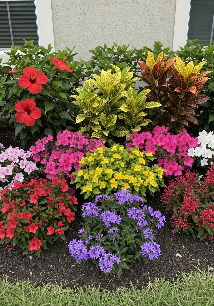 Seasonal Color Shrub Mixes - 50 Genius Florida Landscaping Ideas That Look Expensive