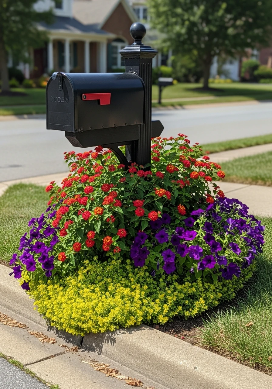 Mailbox Flower Bed - 50 Gorgeous Flower Beds in Front of House Ideas for Major Curb Appeal