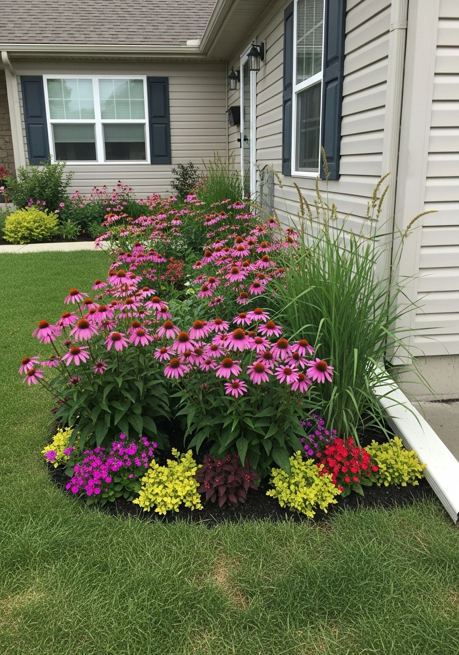 Rain Garden Flower Bed - 50 Gorgeous Flower Beds in Front of House Ideas for Major Curb Appeal