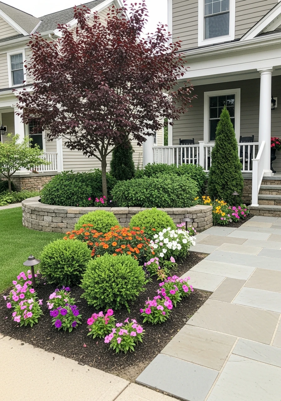 Seasonal Flower Beds - 50 Budget-Friendly Front Yard Landscaping Ideas for Instant Curb Appeal