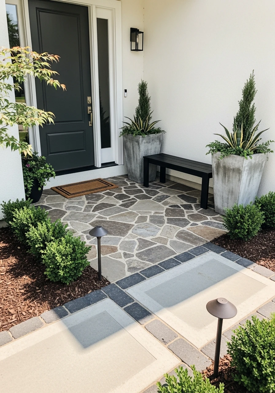 Entry Patio Space - 50 Budget-Friendly Front Yard Landscaping Ideas for Instant Curb Appeal