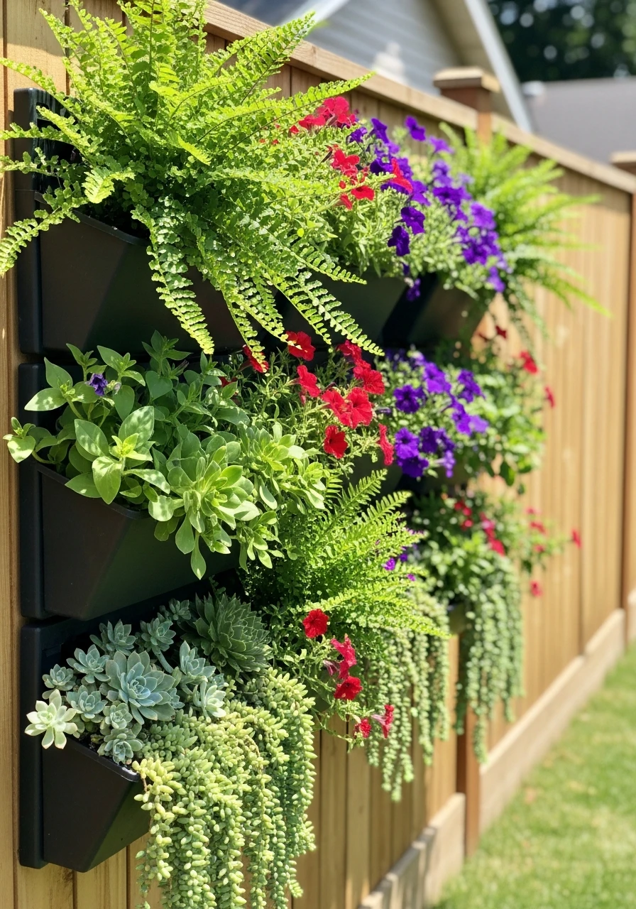 Vertical Garden Walls - 50 Budget-Friendly Front Yard Landscaping Ideas for Instant Curb Appeal