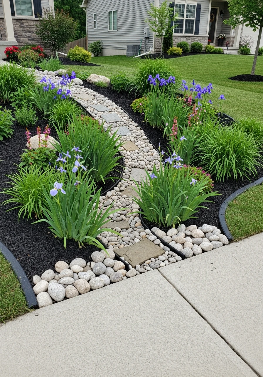Rain Garden Design - 50 Budget-Friendly Front Yard Landscaping Ideas for Instant Curb Appeal