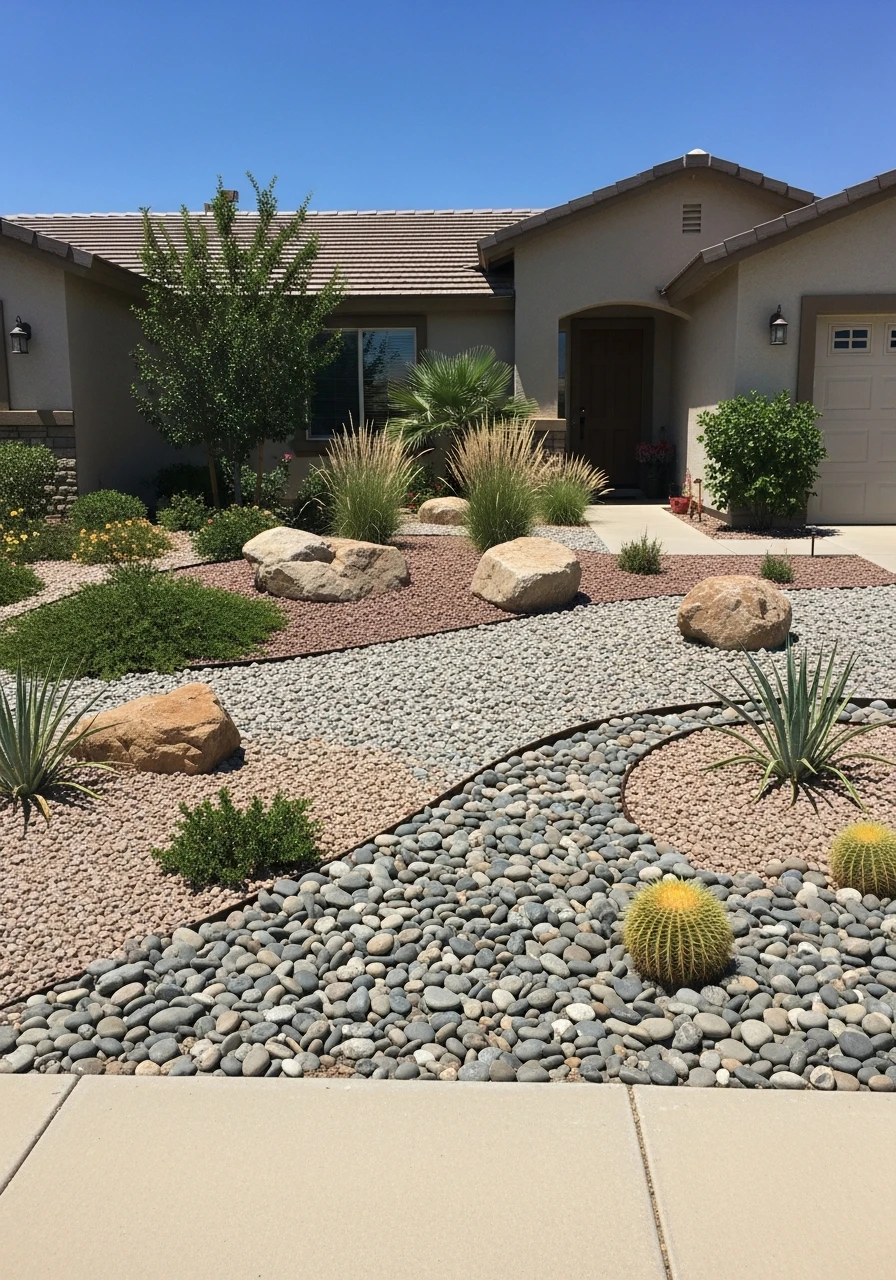 Xeriscape Zones - 50 Budget-Friendly Front Yard Landscaping Ideas for Instant Curb Appeal