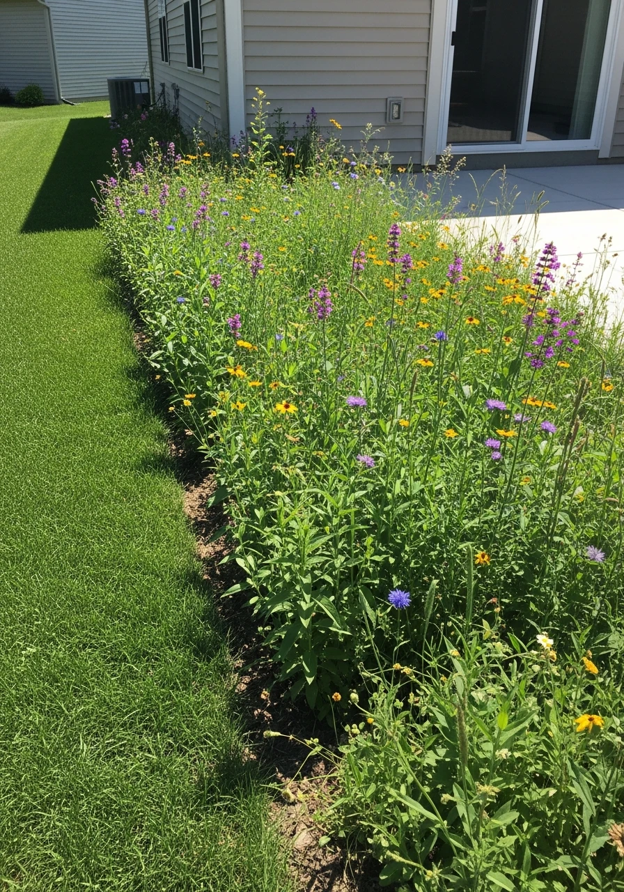 Wildflower Meadow Look - 50 Low Maintenance Landscape Ideas So You Can Stop Working and Start Relaxing