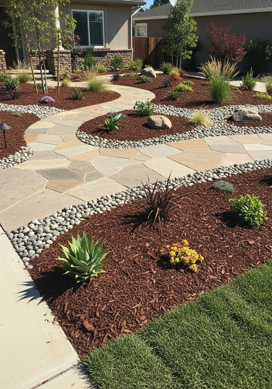 Minimize Grass Area - 50 Low Maintenance Landscape Ideas So You Can Stop Working and Start Relaxing
