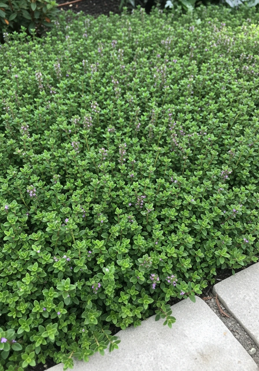 Creeping Ground Cover Lawn - 50 Low Maintenance Landscape Ideas So You Can Stop Working and Start Relaxing