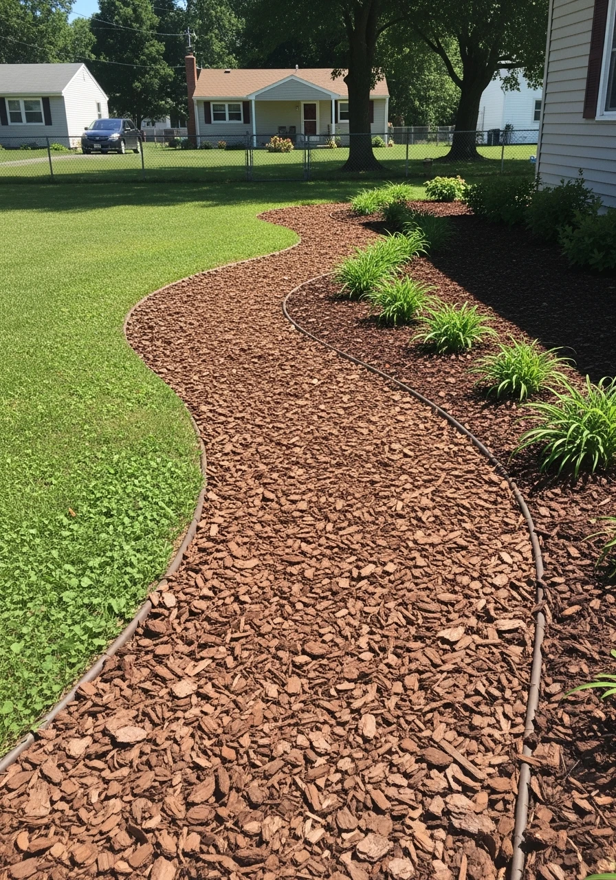 Mulch Pathways - 50 Low Maintenance Landscape Ideas So You Can Stop Working and Start Relaxing