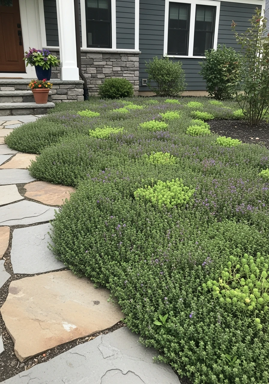 Ground Cover Replaces Grass - 50 Low Maintenance Landscape Ideas So You Can Stop Working and Start Relaxing