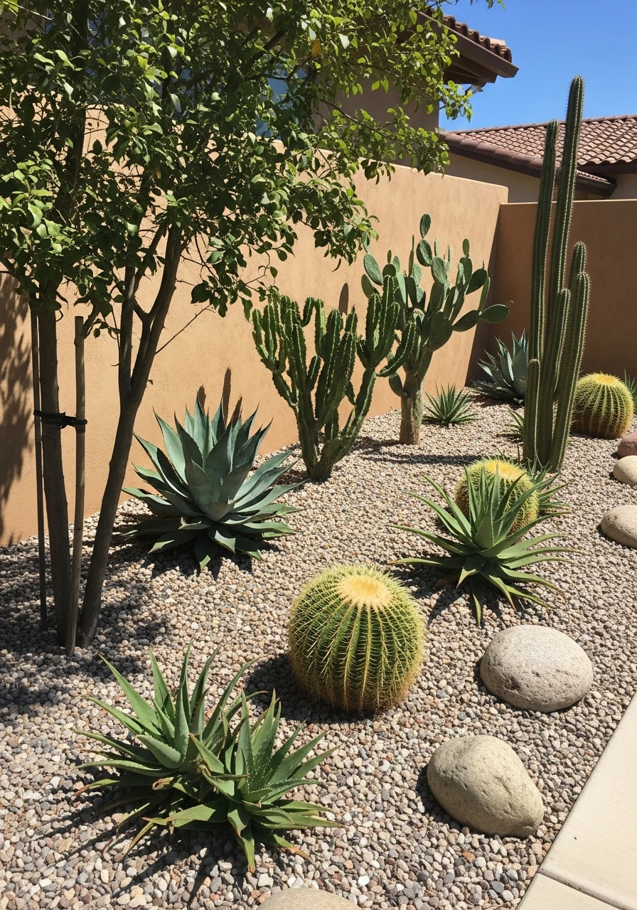 Cacti and Succulent Gardens - 50 Low Maintenance Landscape Ideas So You Can Stop Working and Start Relaxing