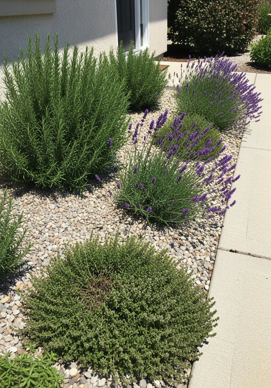 Use Hardy Herbs - 50 Low Maintenance Landscape Ideas So You Can Stop Working and Start Relaxing