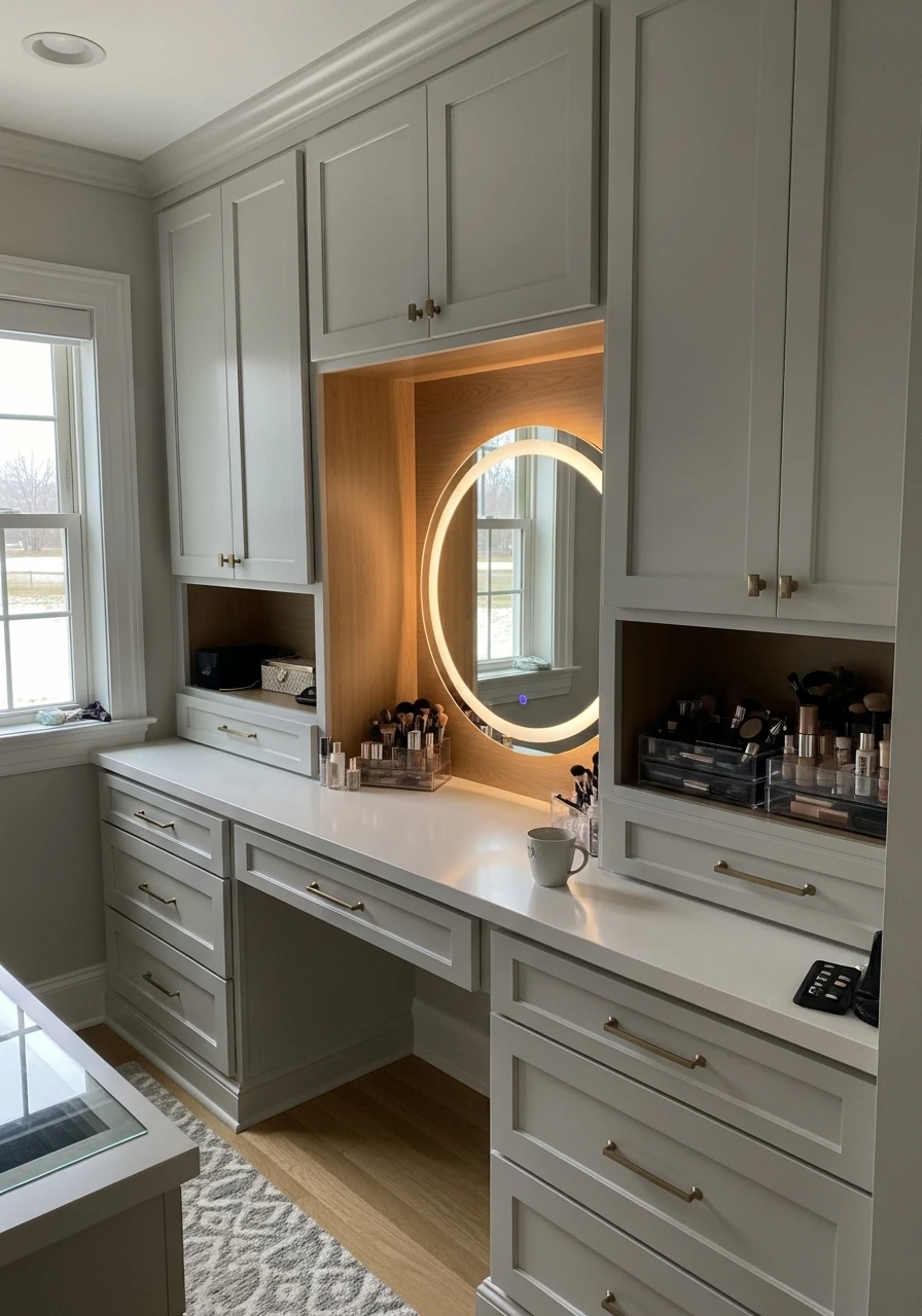 Wardrobe Combo Vanity - 50 Best Makeup Vanity Ideas