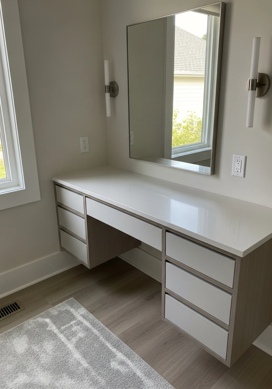 Modern Minimalist Vanity - 50 Best Makeup Vanity Ideas