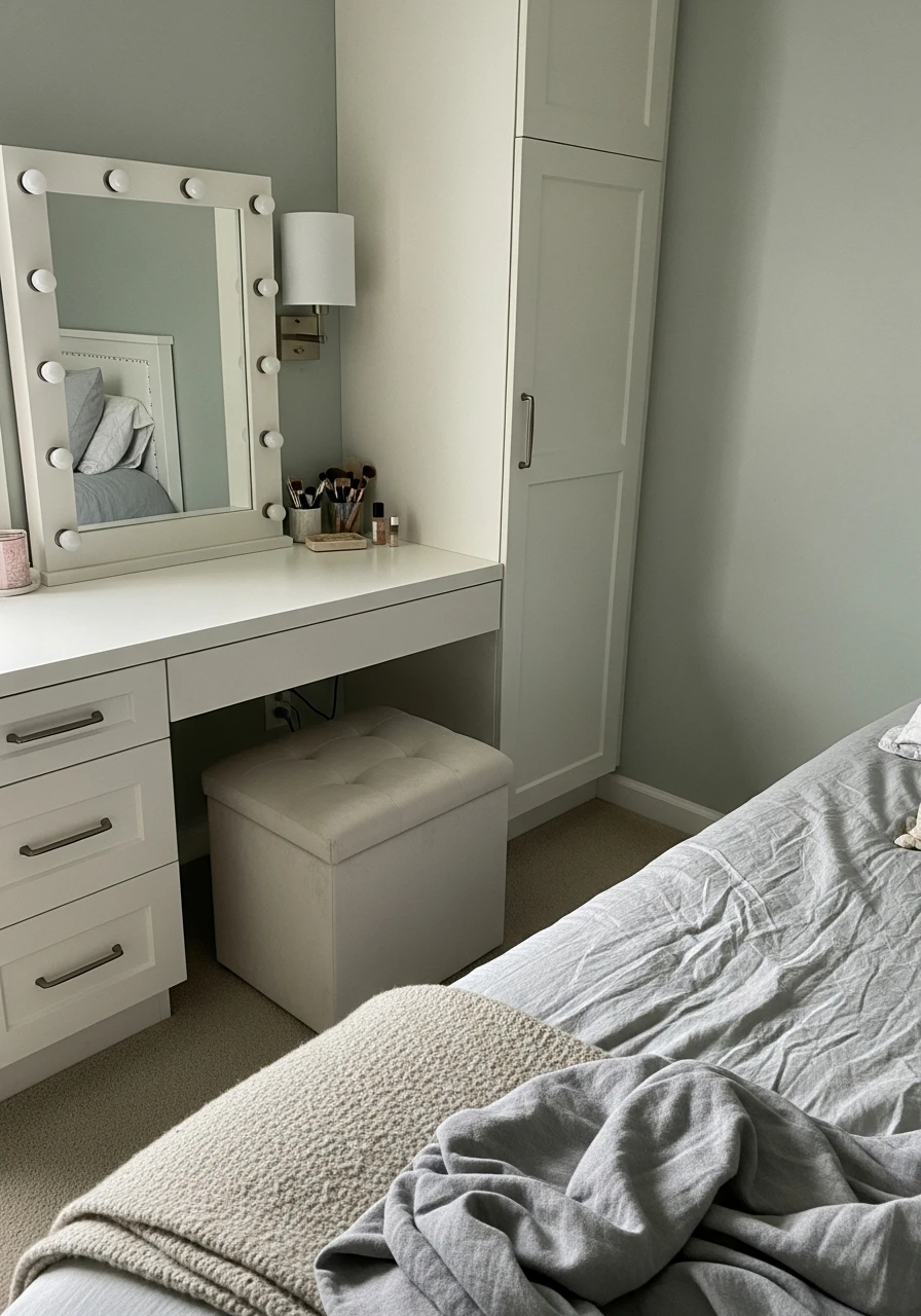 Color Matched Vanity - 50 Best Makeup Vanity Ideas