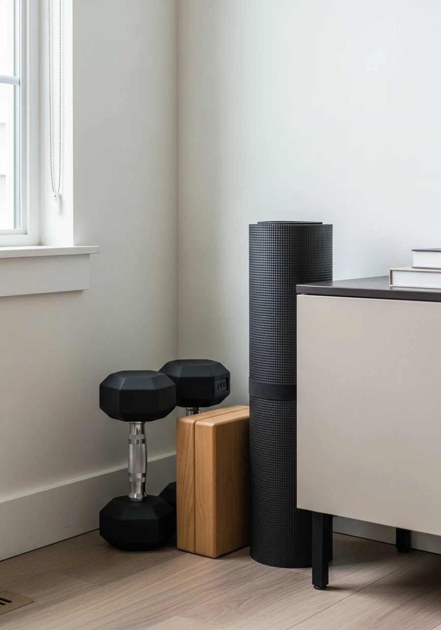 Minimalist Equipment Design - mini gym at home ideas