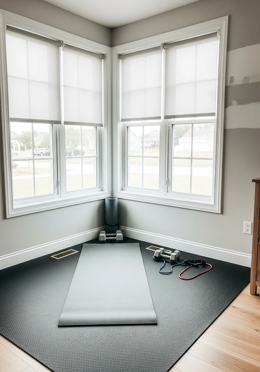 Natural Light Focus - mini gym at home ideas