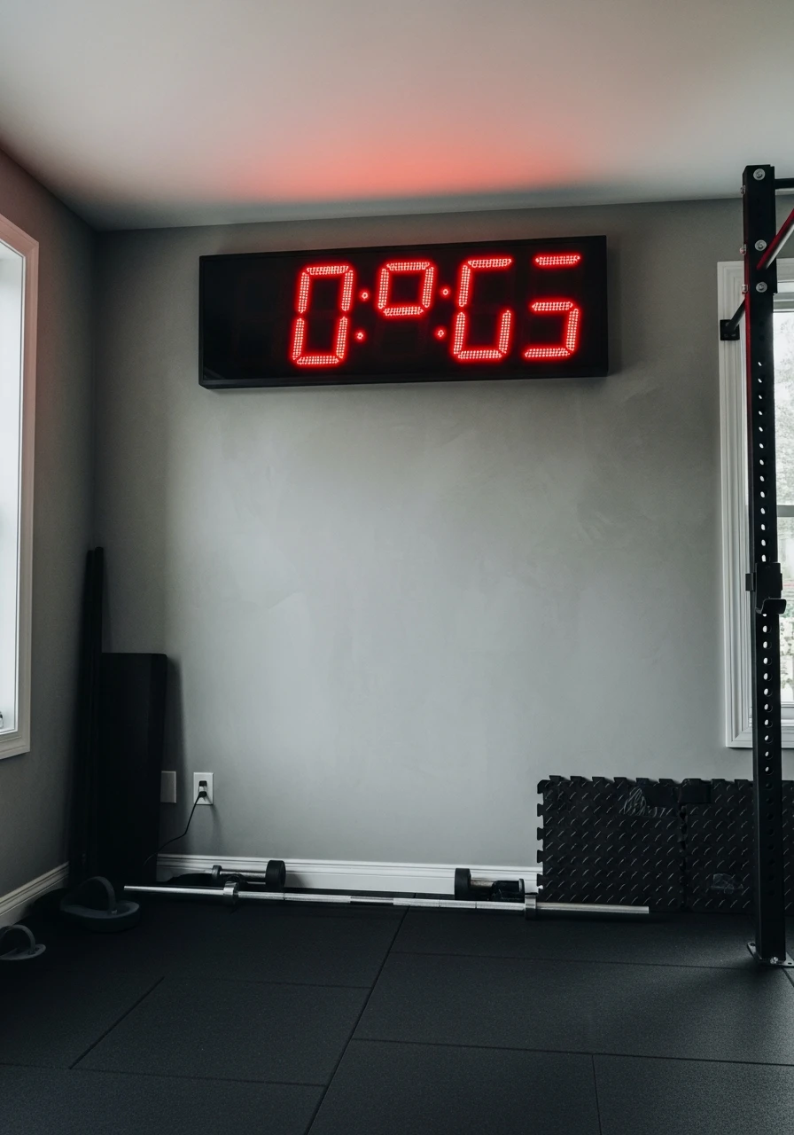 Wall-Mounted Timer - mini gym at home ideas