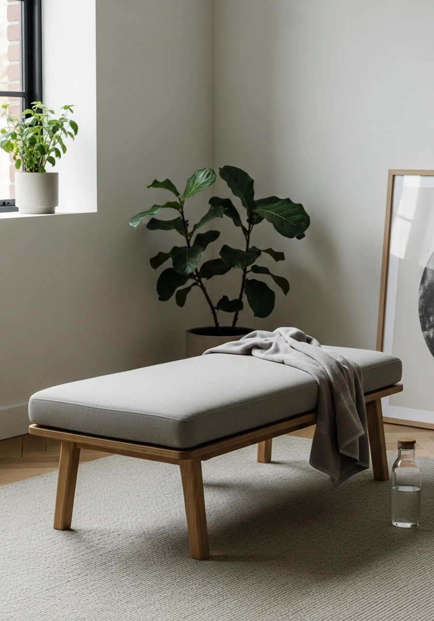 Padded Bench Design - mini gym at home ideas