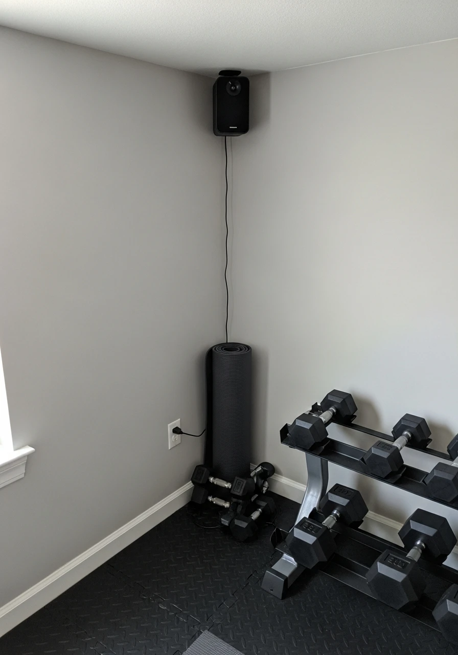 Wall-Mounted Speaker - mini gym at home ideas