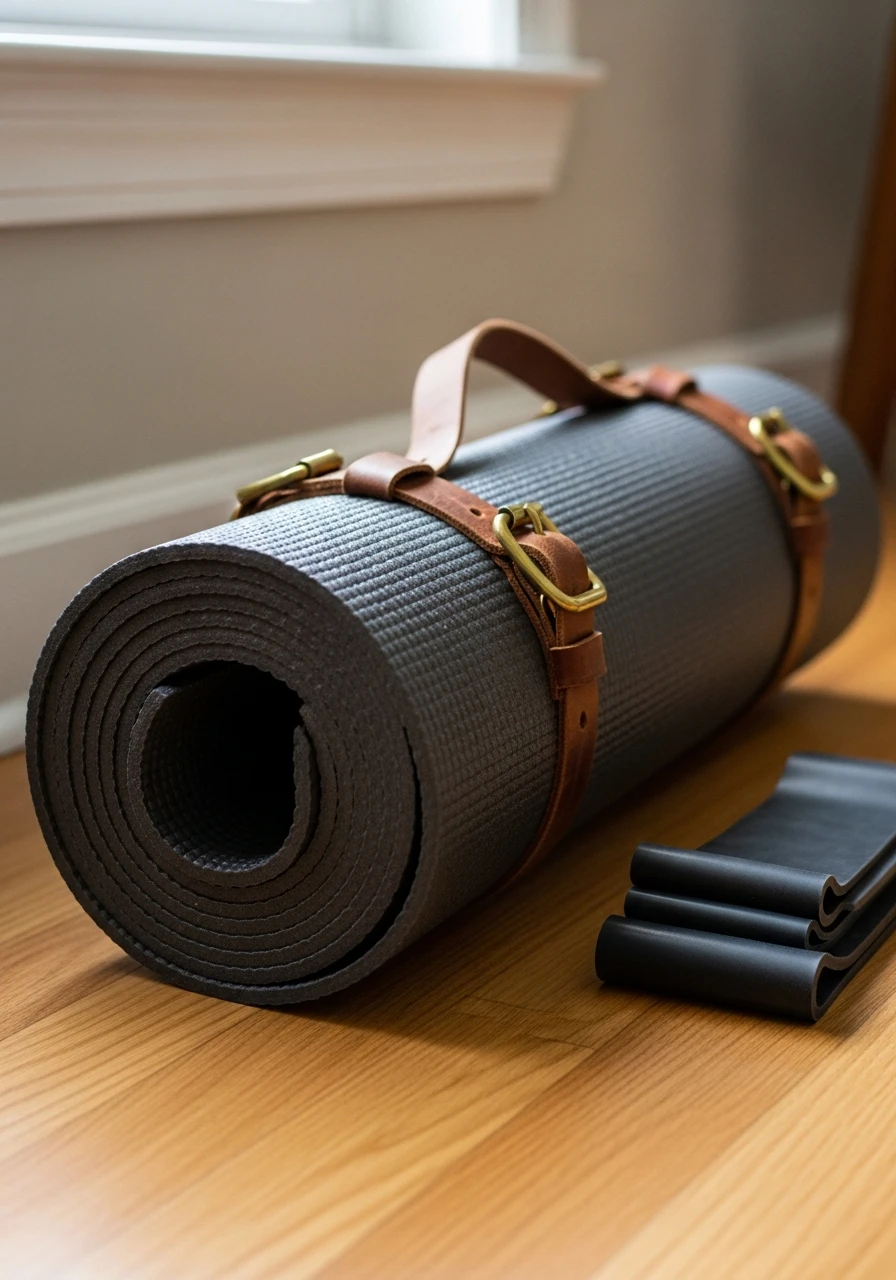 Workout Mat Straps - mini gym at home ideas