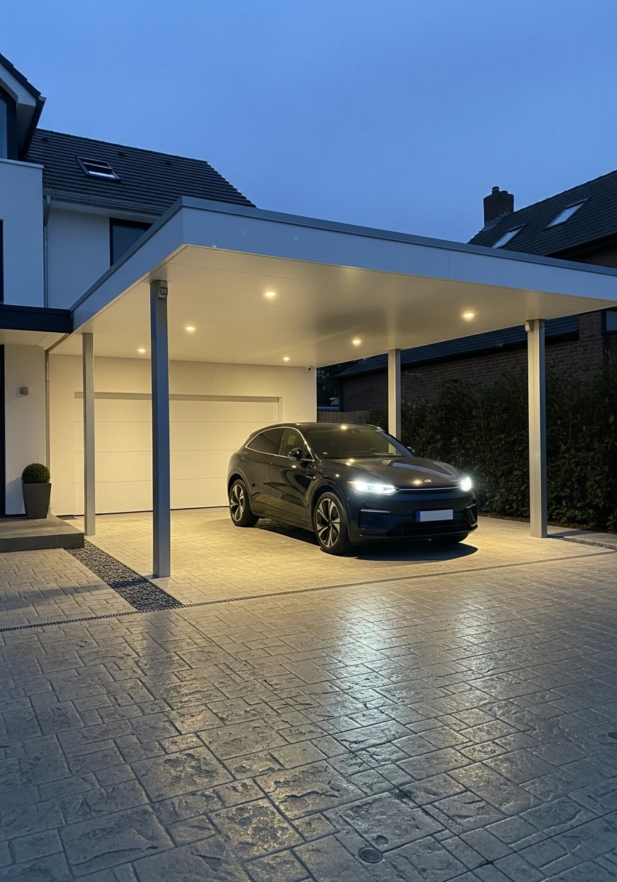 Safety Motion Sensor Lights - 50 Modern Carport Ideas for High-End Curb Appeal