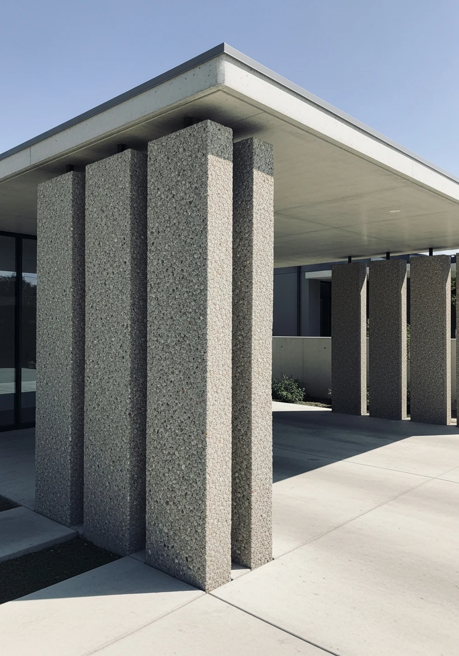 Strong Concrete Columns - 50 Modern Carport Ideas for High-End Curb Appeal