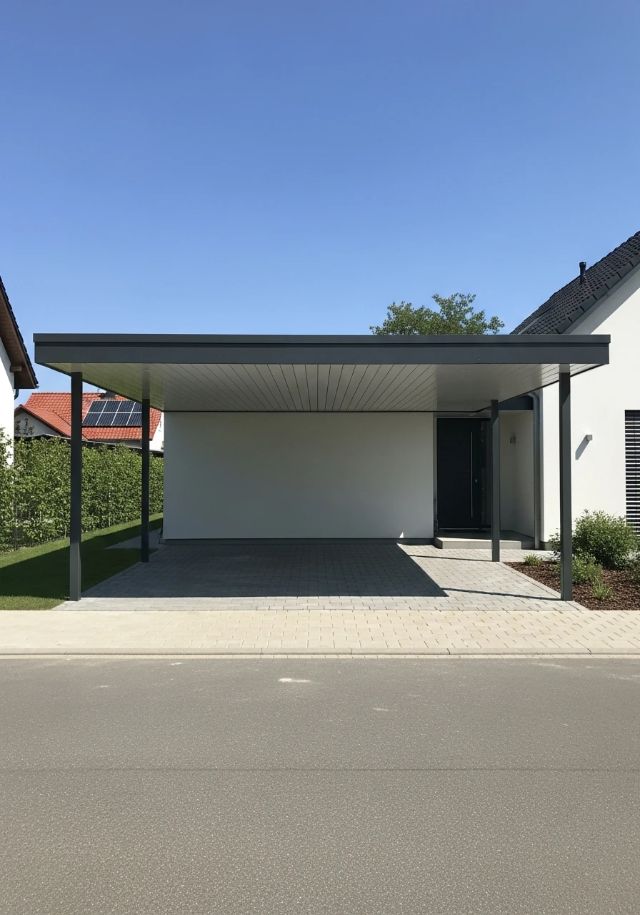 Subtle Low-Profile Roof - 50 Modern Carport Ideas for High-End Curb Appeal