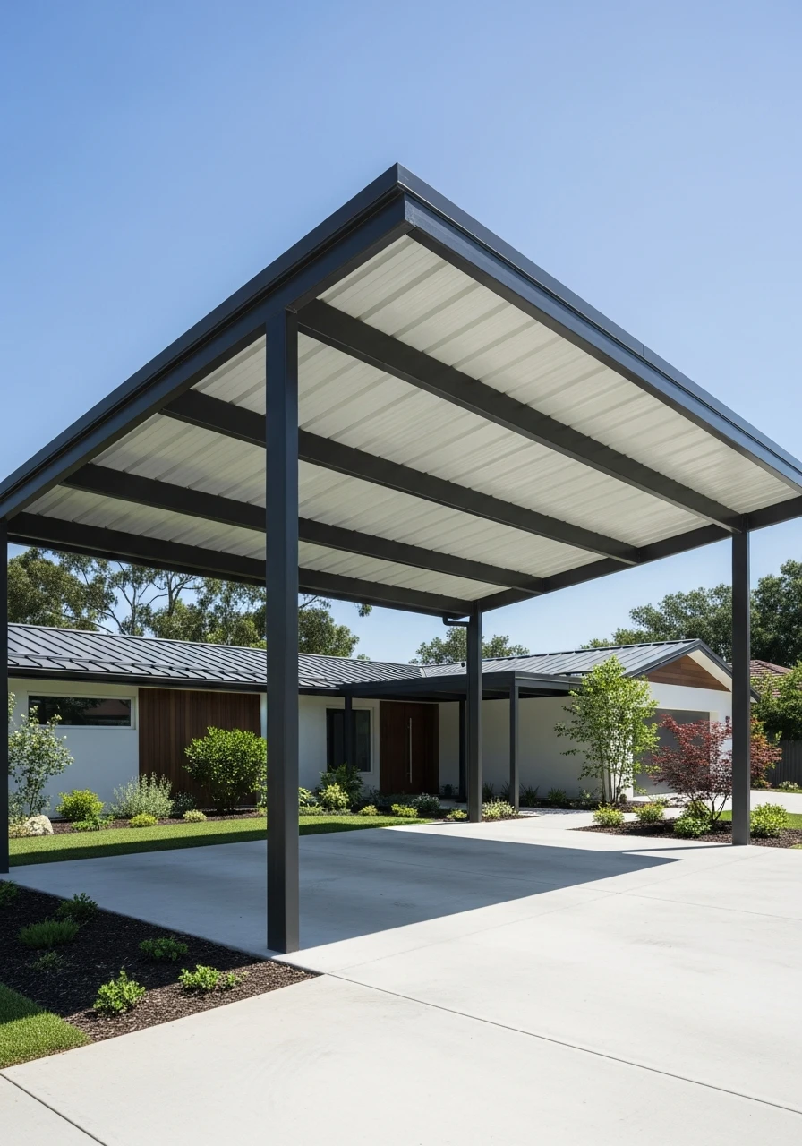 Open High Ceiling - 50 Modern Carport Ideas for High-End Curb Appeal