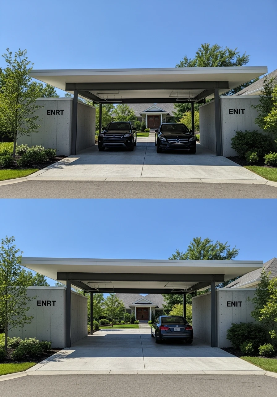 Easy Drive-Through Flow - 50 Modern Carport Ideas for High-End Curb Appeal