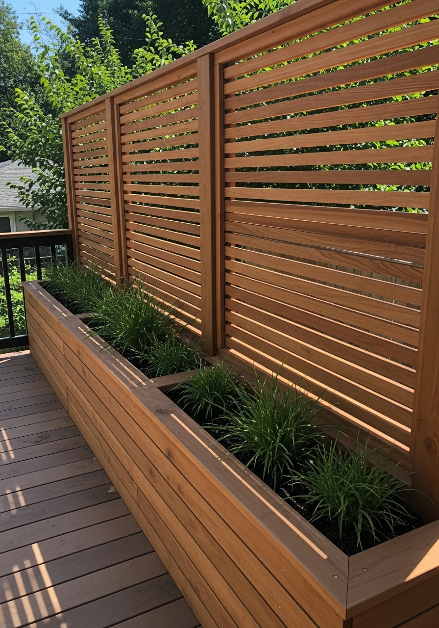 Screens with Planters - 50 Genius Outdoor Privacy Screen Ideas for Instant Backyard Escape