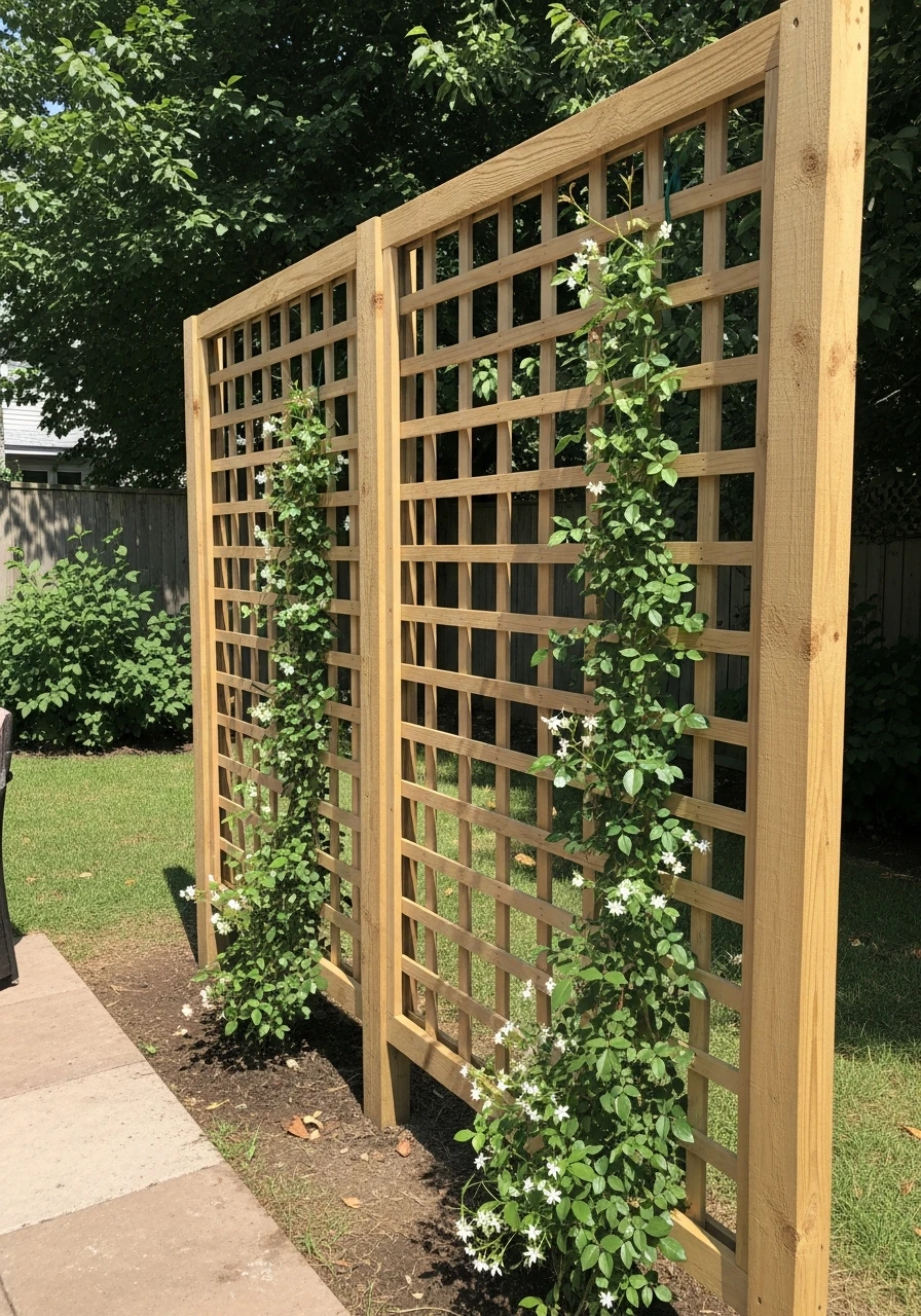 Trellis for Vines - 50 Genius Outdoor Privacy Screen Ideas for Instant Backyard Escape