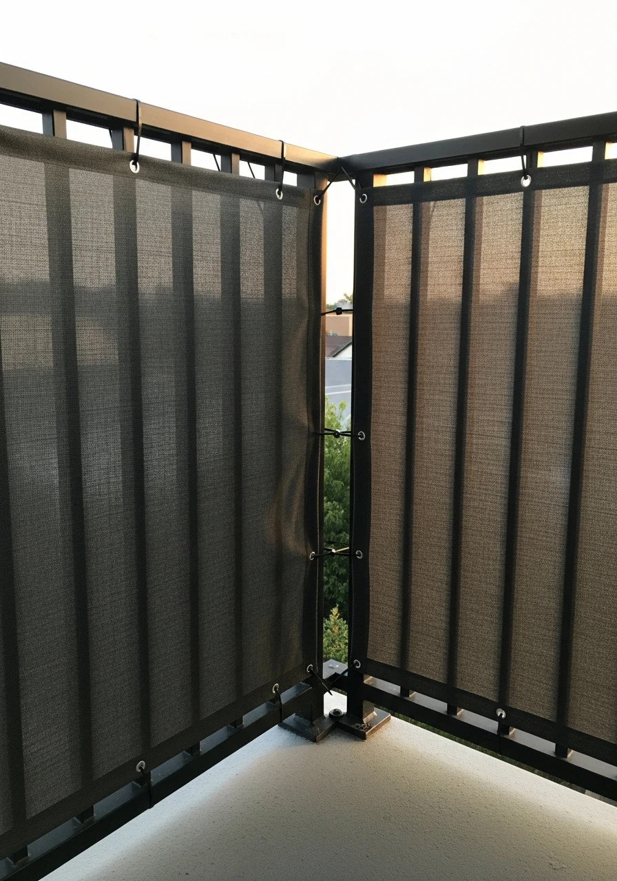 Railing Attached Fabric - 50 Genius Outdoor Privacy Screen Ideas for Instant Backyard Escape
