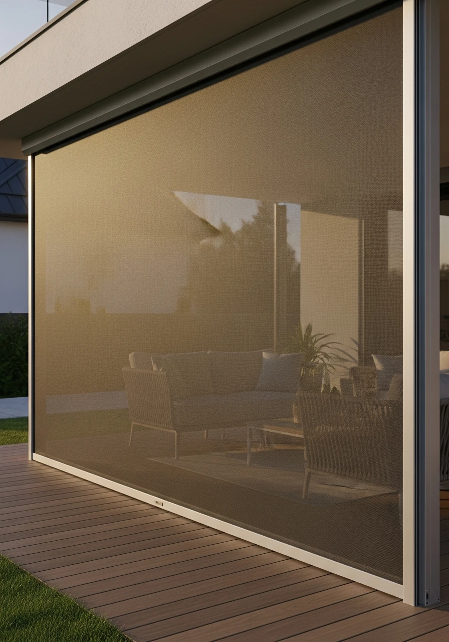 Retractable Pull Screens - 50 Genius Outdoor Privacy Screen Ideas for Instant Backyard Escape