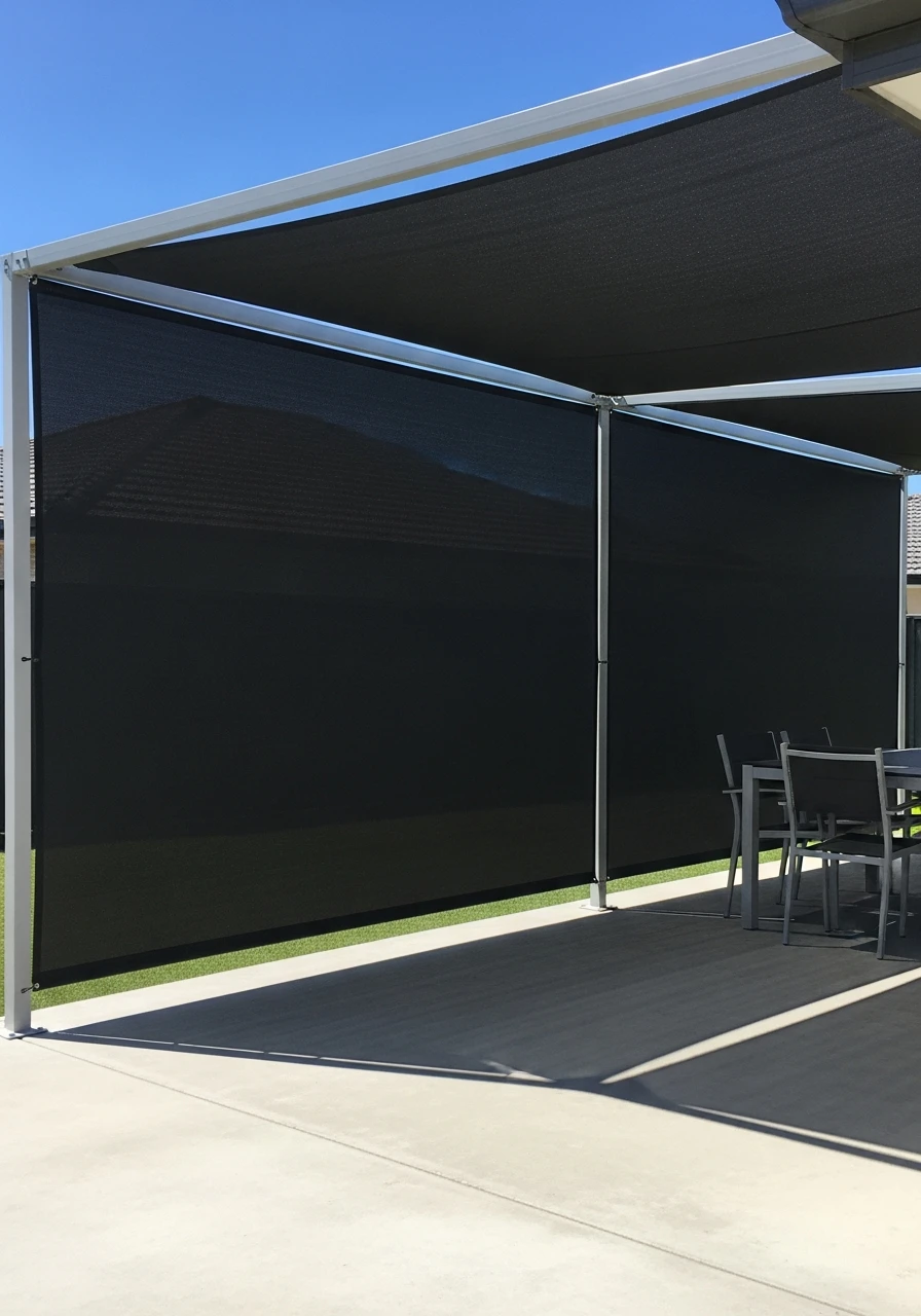 Shade Fabric Screens - 50 Genius Outdoor Privacy Screen Ideas for Instant Backyard Escape