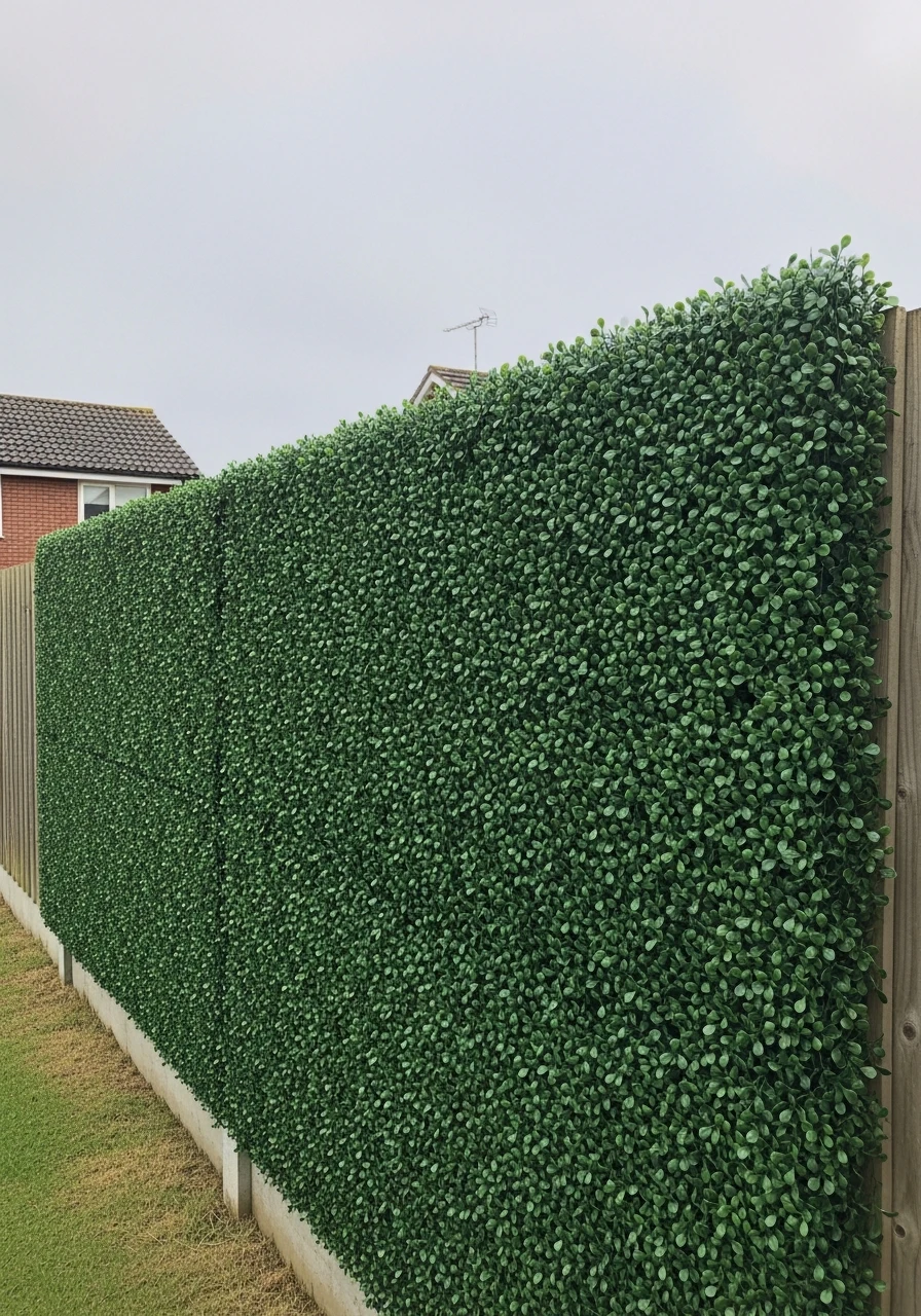 Faux Hedge Panels - 50 Genius Outdoor Privacy Screen Ideas for Instant Backyard Escape