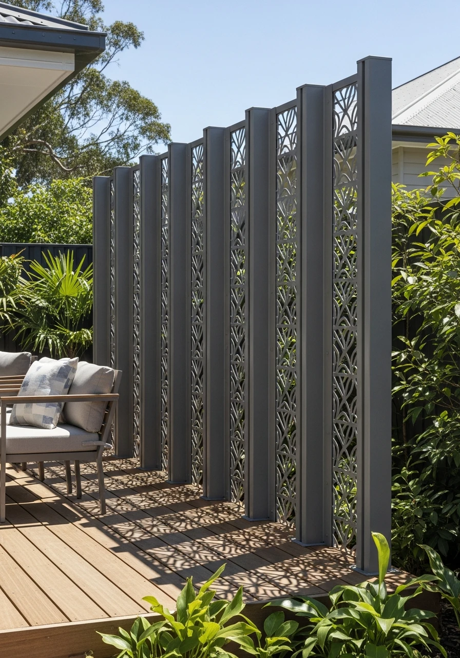 Aluminum Panels - 50 Genius Outdoor Privacy Screen Ideas for Instant Backyard Escape