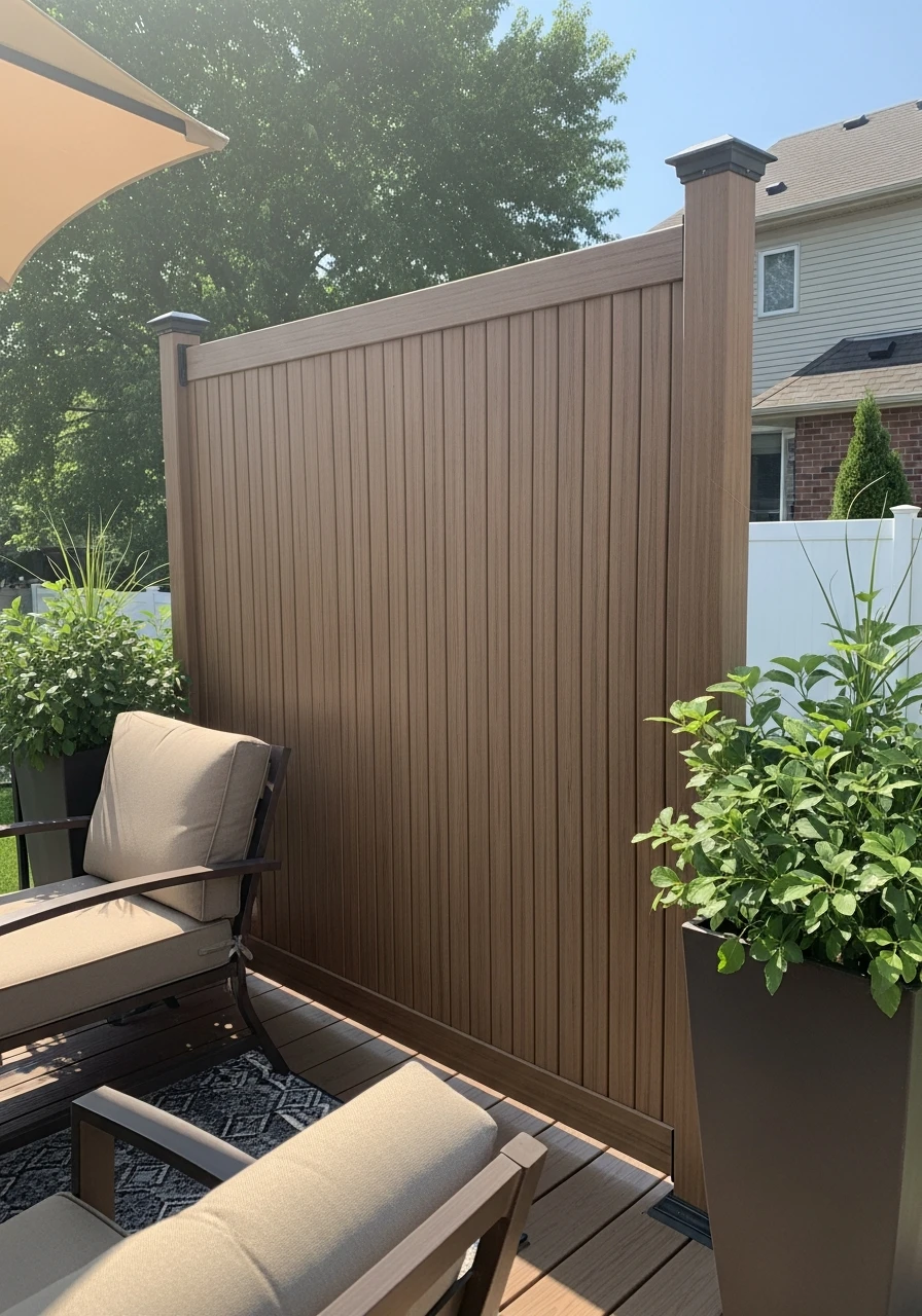 Composite Material Screens - 50 Genius Outdoor Privacy Screen Ideas for Instant Backyard Escape