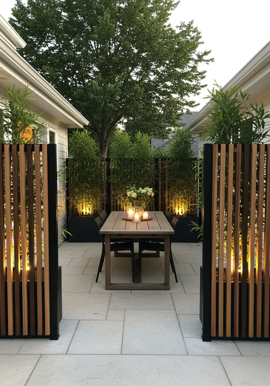 Dining Area Screens - 50 Genius Outdoor Privacy Screen Ideas for Instant Backyard Escape