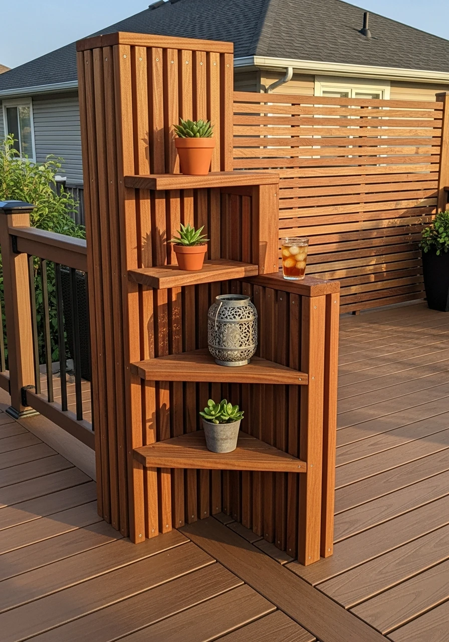 Screens with Shelving - 50 Genius Outdoor Privacy Screen Ideas for Instant Backyard Escape