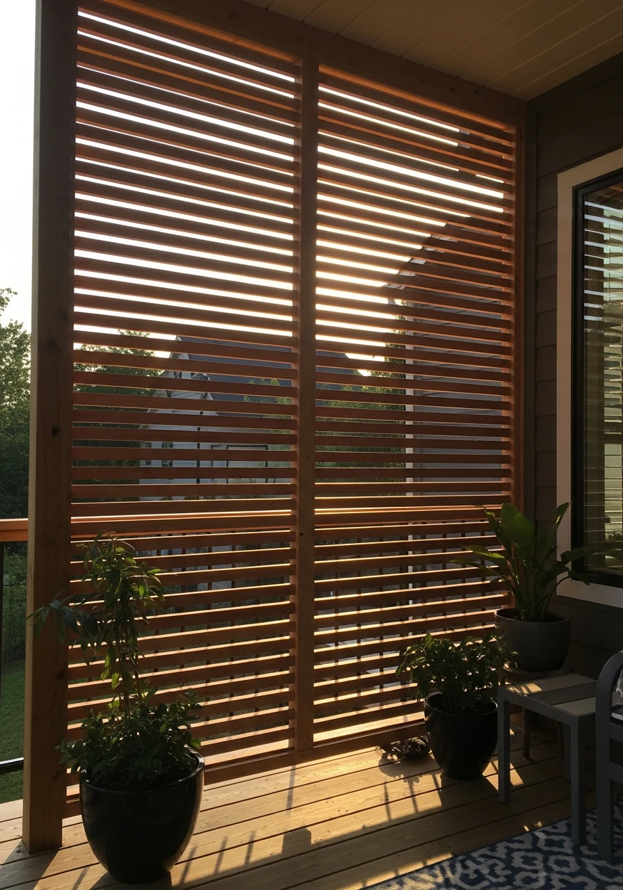 Slatted Gaps Screens - 50 Genius Outdoor Privacy Screen Ideas for Instant Backyard Escape